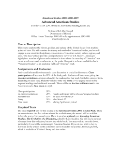 Advanced American Studies