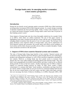 Foreign banks entry in emerging market economies: a host country