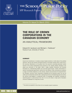 the role of crown corporations in the canadian economy