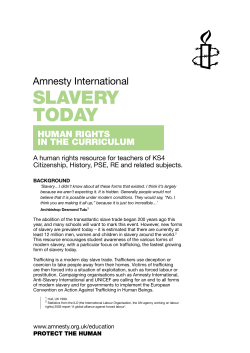 Slavery Today - Amnesty International UK