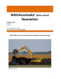 NAhtAsuutaaka` (White Shield) Newsletter