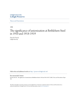 The significance of unionization at Bethlehem