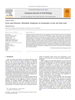 Form and function: Metabolic footprints of nematodes in the soil food