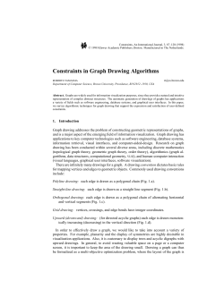Constraints in Graph Drawing Algorithms