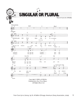 Singular or Plural - American Library Association