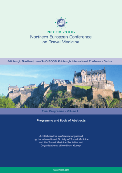 Final Programme and Abstracts - The International Society of Travel