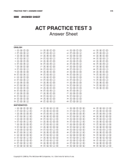 Practice Test 3 - Lake Holcombe School