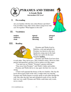 Pyramus and Thisbe Story and Questions