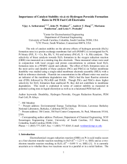 Importance of Catalyst Stability vis-&agrave;-vis