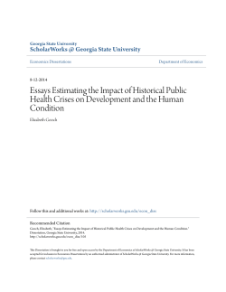 Essays Estimating the Impact of Historical Public Health Crises on