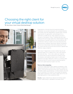 Choosing the right client for your virtual desktop solution