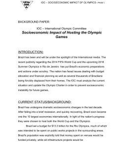 Socioeconomic Impact of Hosting the Olympic Games