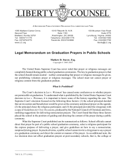 Graduation Prayers in Public Schools