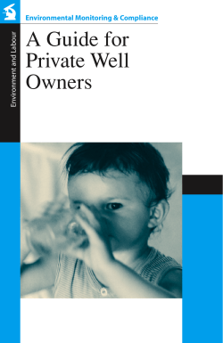A Guide for Private Well Owners