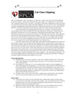 Cat Claw Clipping - Cat Resource Center