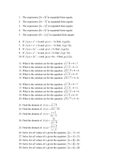 1. The expression 3 5 x + ( ) in expanded form equals: 2. The