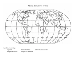 Major Bodies of Water Worksheet