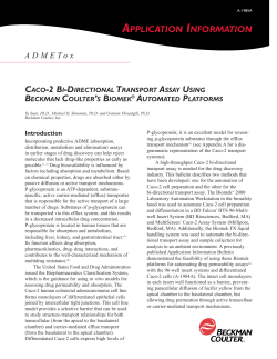 CACO-2 Bi-Directional Transport Assay Using Beckman Coulter`s