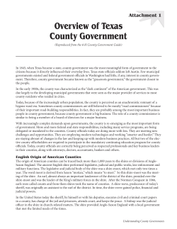Overview of Texas County Government