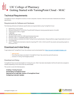 Getting Started with TurningPoint Cloud - MAC