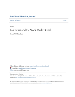 East Texas and the Stock Market Crash