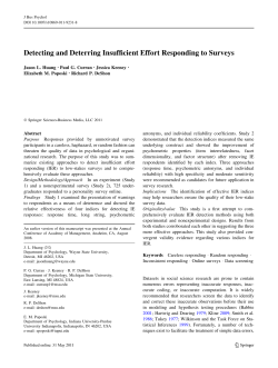 Detecting and Deterring Insufficient Effort