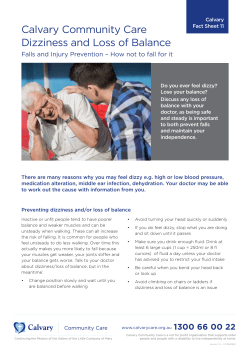 Dizziness and Loss of Balance