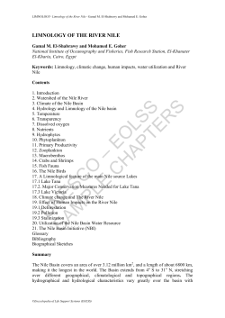 Limnology of the River Nile