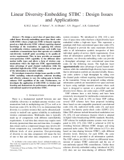 Linear Diversity-Embedding STBC : Design Issues and Applications