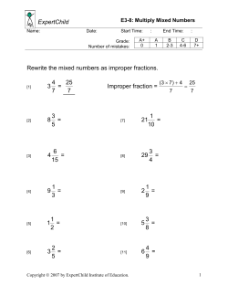 ExpertChild Rewrite the mixed numbers as improper fractions