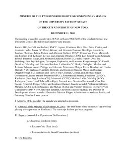 MINUTES OF THE TWO HUNDRED EIGHTY