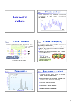 Dynamic workload Example: phone call Example: video playing