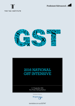 2016 national gst intensive