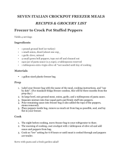Italian Crockpot Freezer Meals