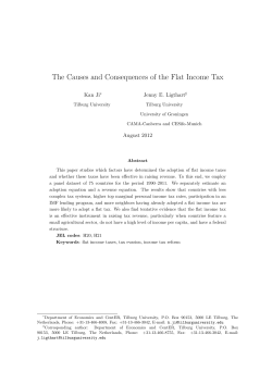 The Causes and Consequences of the Flat Income Tax