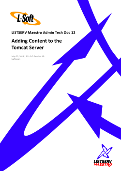 Adding Content to the Tomcat Server - L-Soft