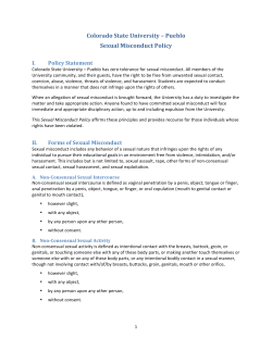 sexual misconduct policy - CSU