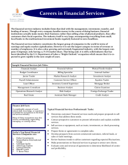 Careers in Financial Services