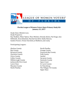 Florida League of Women Voters Open Primary Study Kit January