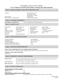 material safety data sheet