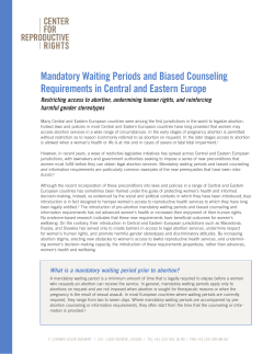 Mandatory Waiting Periods and Biased Counseling Requirements in