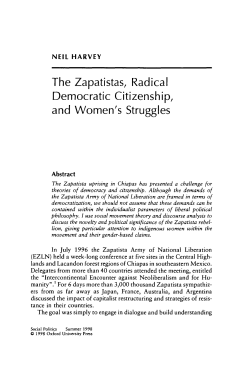 The Zapatistas, Radical Democratic Citizenship, and