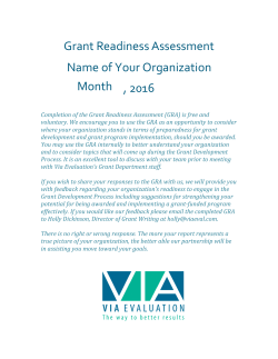 GRA Form - Via Evaluation