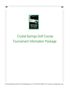 Tournament Package.indb - Crystal Springs Golf Club