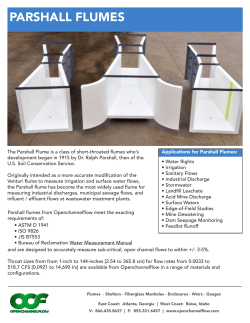Openchannelflow Parshall Flumes