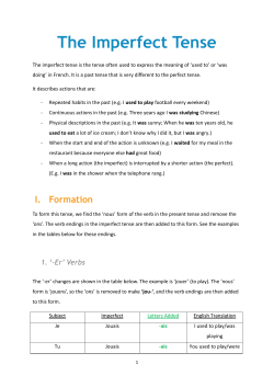 The Imperfect Tense