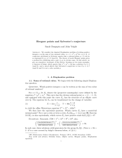 Heegner points and Sylvester`s conjecture