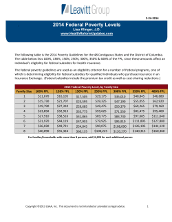 2 2014 Federal Poverty Levels