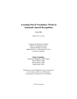 Learning Out-of-Vocabulary Words in Automatic