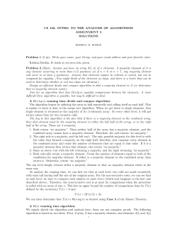 CS 102: INTRO. TO THE ANALYSIS OF ALGORITHMS